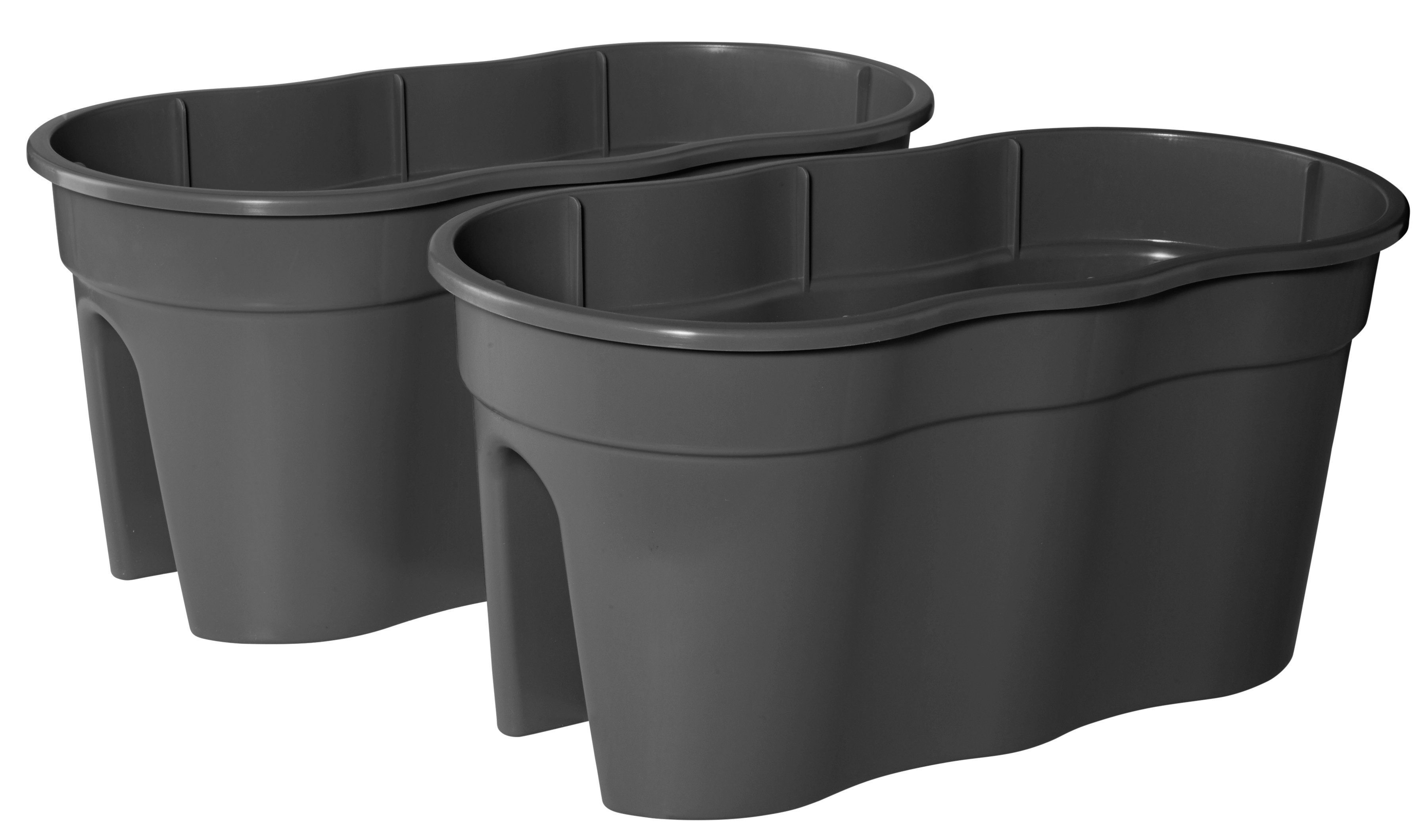 KHW Balkonkasten Flowerclip XXL (Set, 2 St), BxTxH: 57,5x27,7x27 cm günstig online kaufen