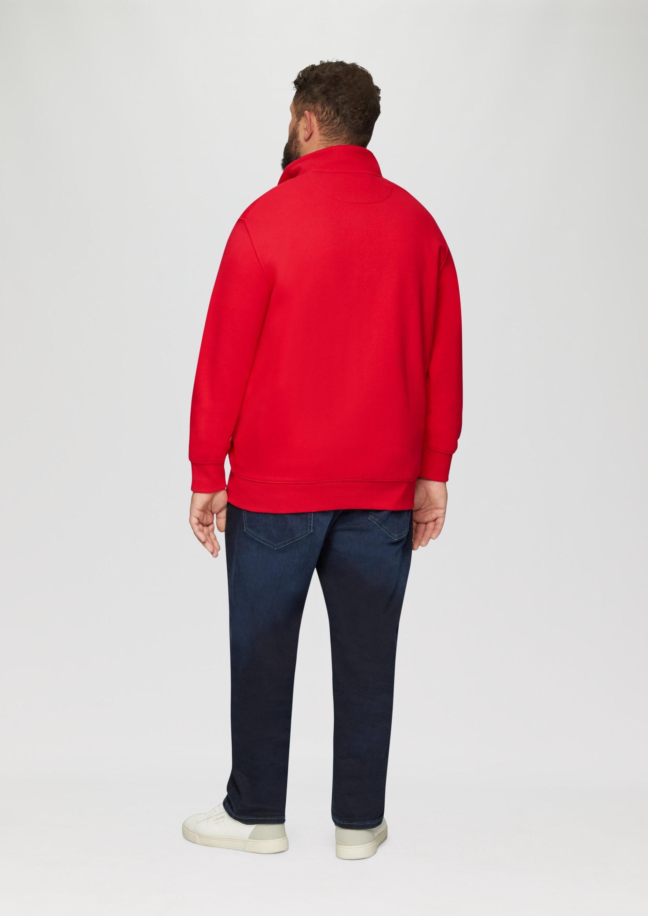 s.Oliver Sweatjacke Sweatshirt Jacke Sweatjacke mit Stehkragen