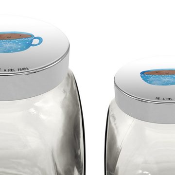 Mr. & Mrs. Panda Vorratsglas L 870ml Kaffee Tasse - Weiß - Geschenk, Liebe, Tiermotive, Teedose, A, Premium Glas, (1-tlg), Vielseitig einsetzbar