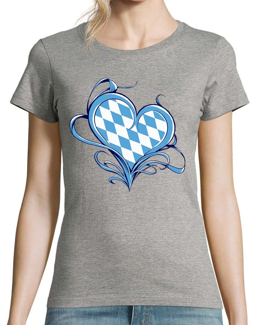 Youth Designz T-Shirt Bayern Herz Damen T-Shirt mit trendigem Frontprint günstig online kaufen