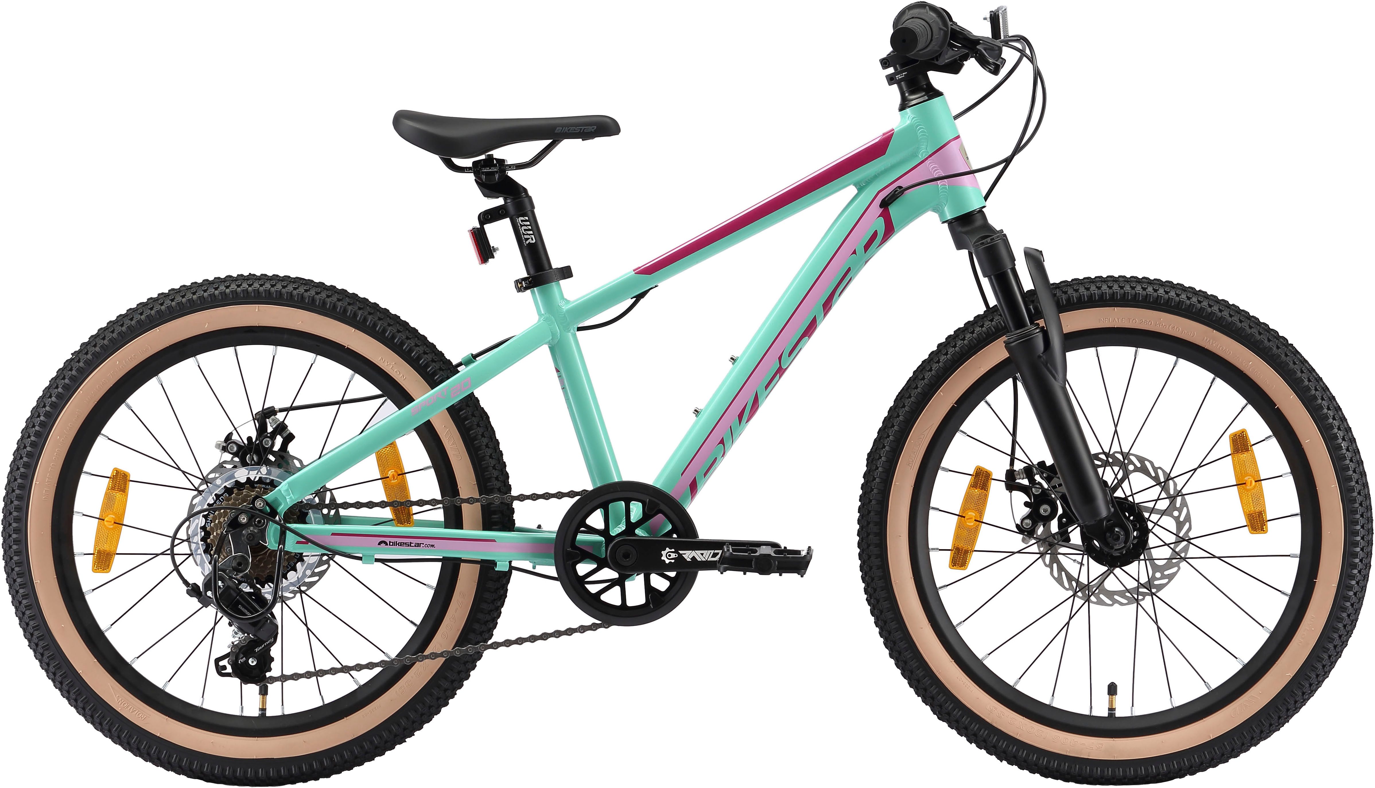 Bikestar Jugendfahrrad, 7 Gang Shimano RD-TY21 Schaltwerk, Kettenschaltung