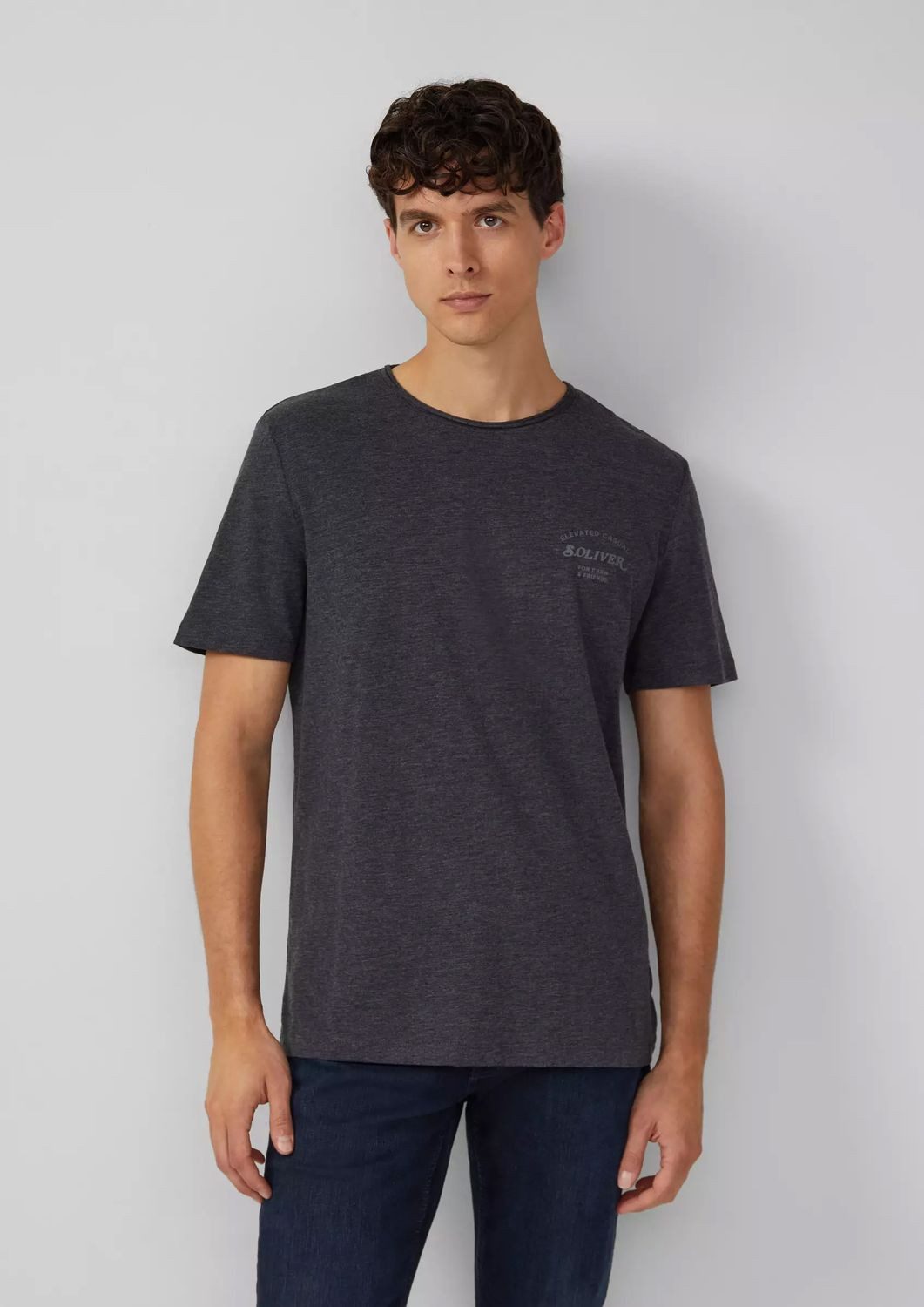 s.Oliver T-Shirt Basic Rundhals-Ausschnitt, mit Logo günstig online kaufen