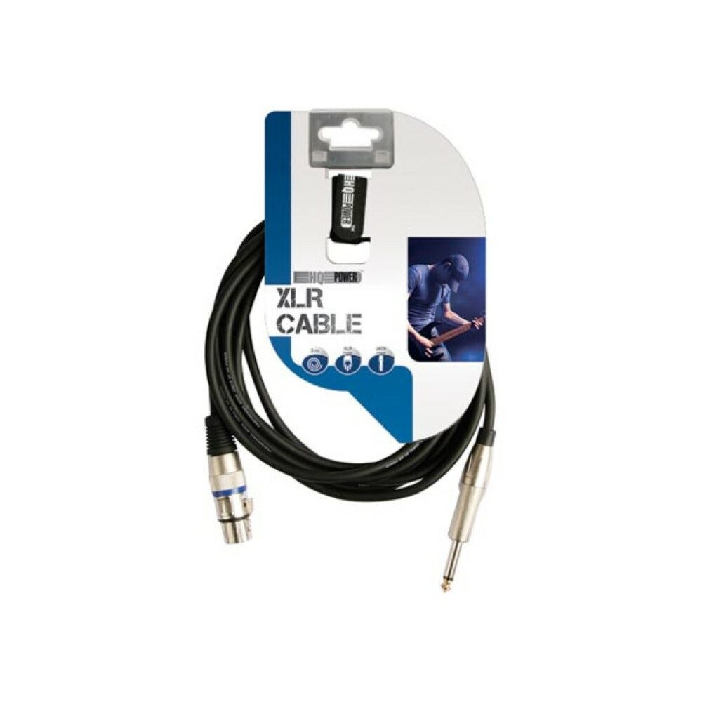 HQ POWER Smartphone-Dockingstation PROFESSIONELLES XLR-KABEL, XLR-BUCHSE AUF 6.3mm-MONO-KLINKENSTECKER (3, (1 St)