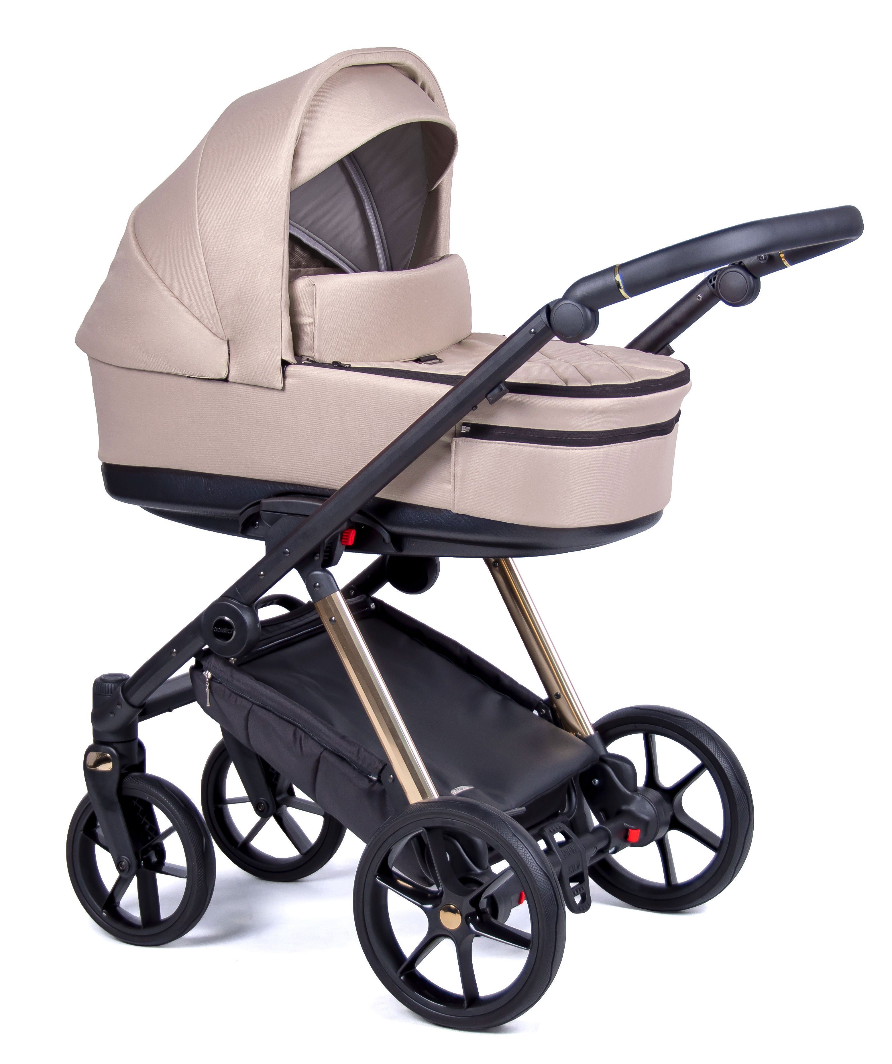 Kinderwagen-Set in Gestell Kombi-Kinderwagen gold 24 Designs - = Sand Teile 3 1 Axxis in babies-on-wheels 15 -