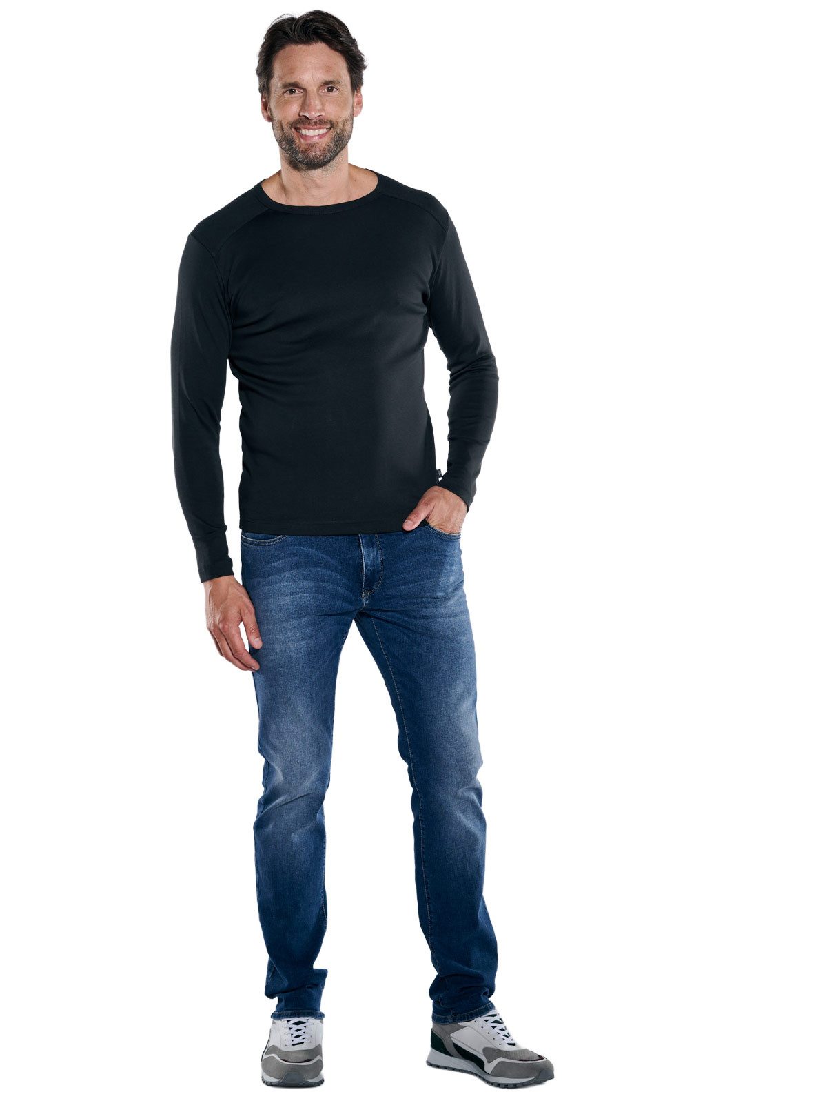 Engbers Langarmshirt Herren Langarm-Shirt "My Favorite" organic, Schwarz