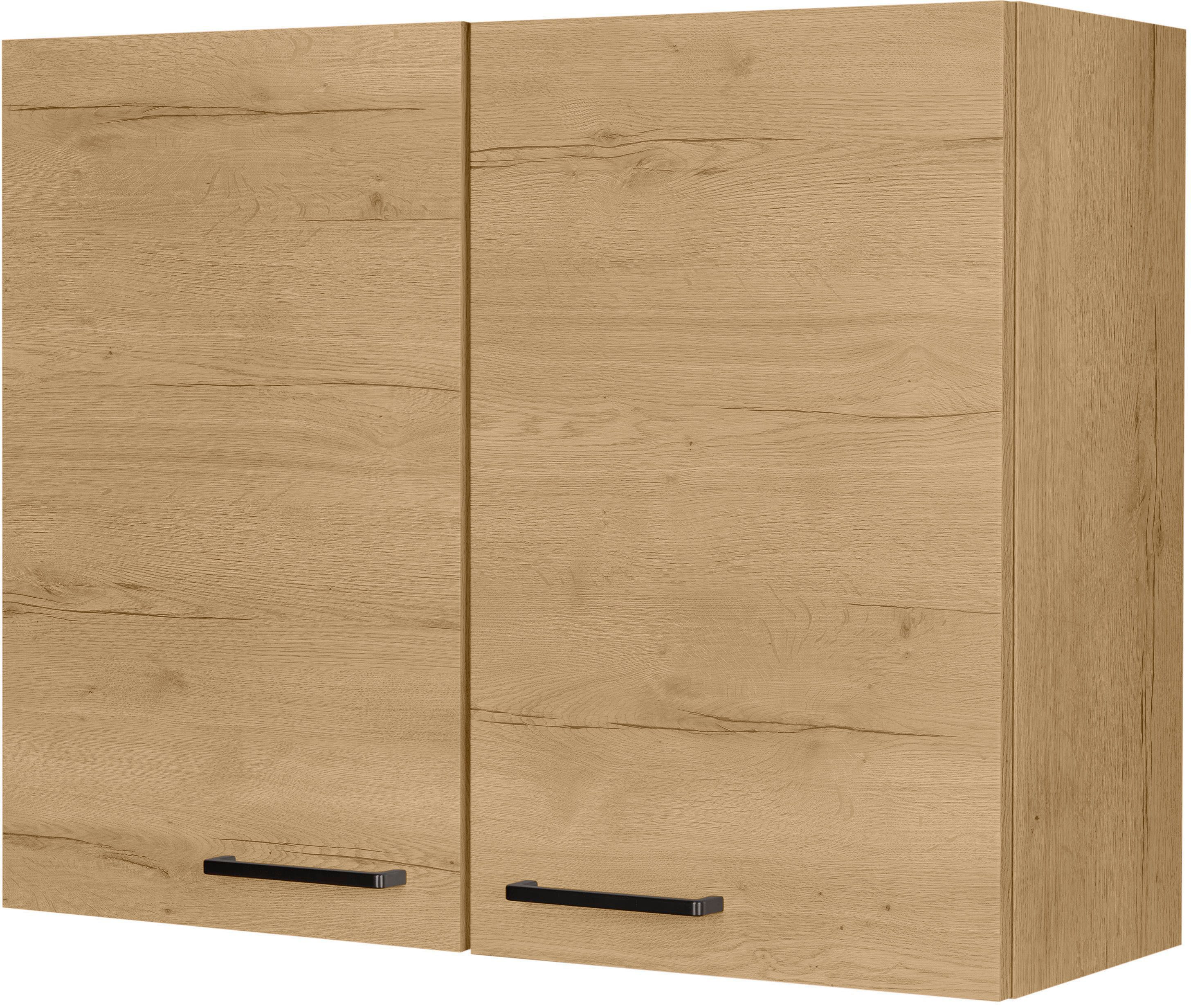 nobilia® Hängeschrank "Structura", vormontiert, mit zwei Einlegeböden, Breite 90 cm