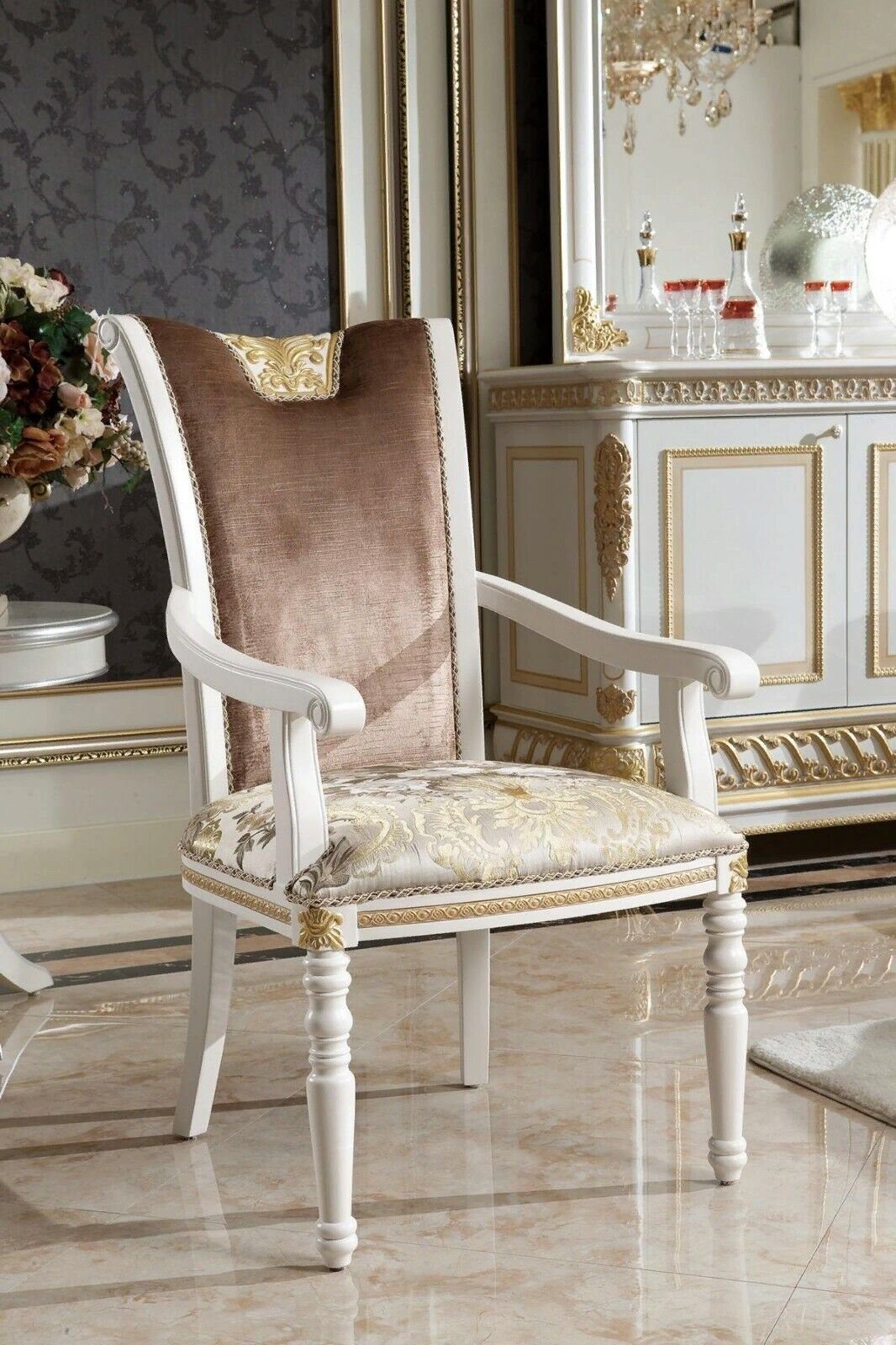Königlicher Stuhl, + Komplettes 6x Esszimmer Garnitur Esstisch JVmoebel Stühle