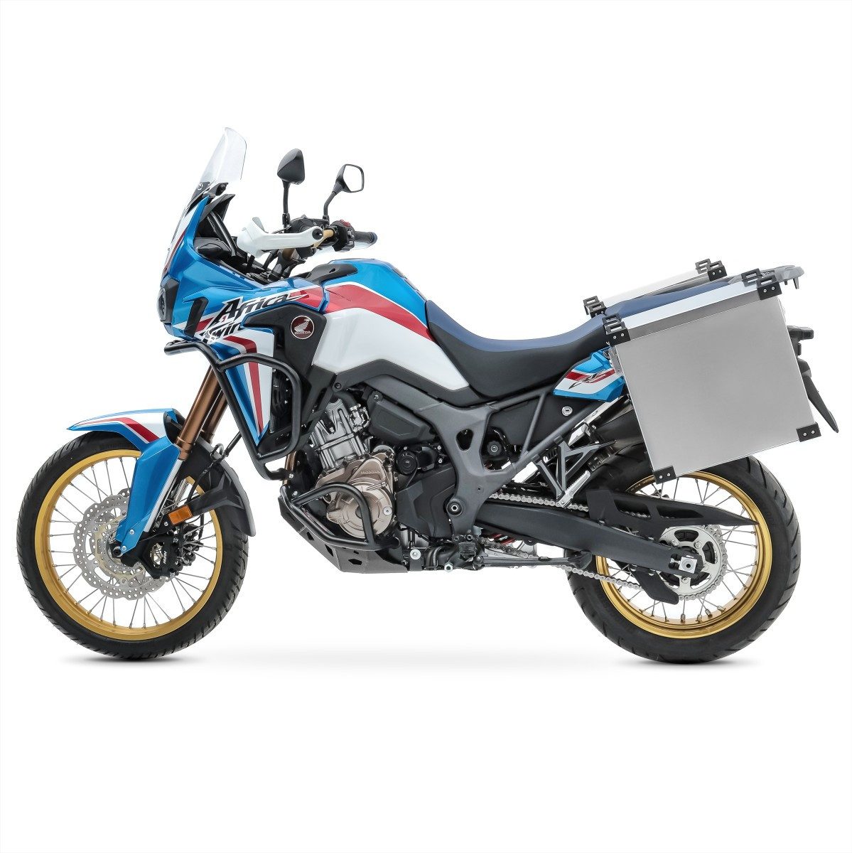 Bagtecs Kofferset Alukoffer Motorrad Set # Namib 2x40 L + Anbausatz für Kofferträger sch