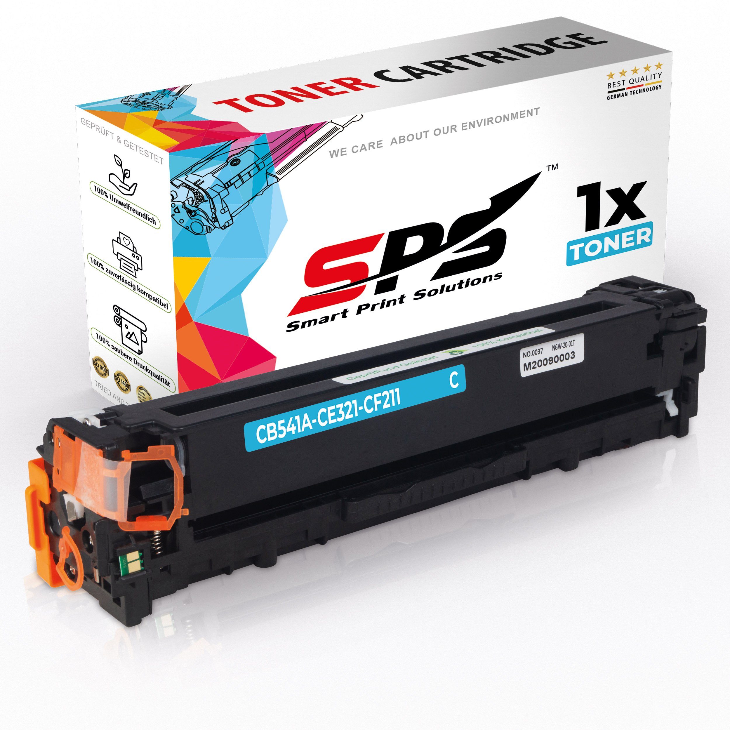 SPS Tonerkartusche Kompatibel für HP Color Laserjet CP1214 125A CB541, (1er Pack, 1-St., 1 x Toner (Für HP CB541A Cyan)