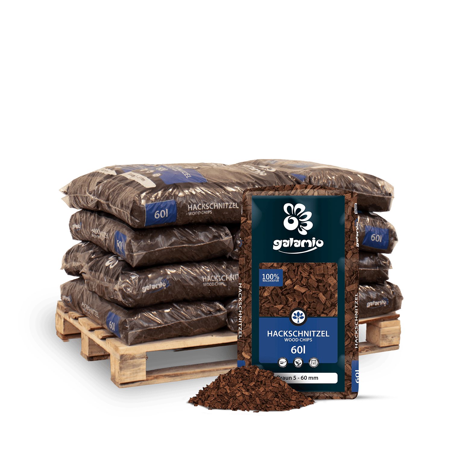 GALAMIO Holzhäcksel Farbig, (Palette, 12-St)