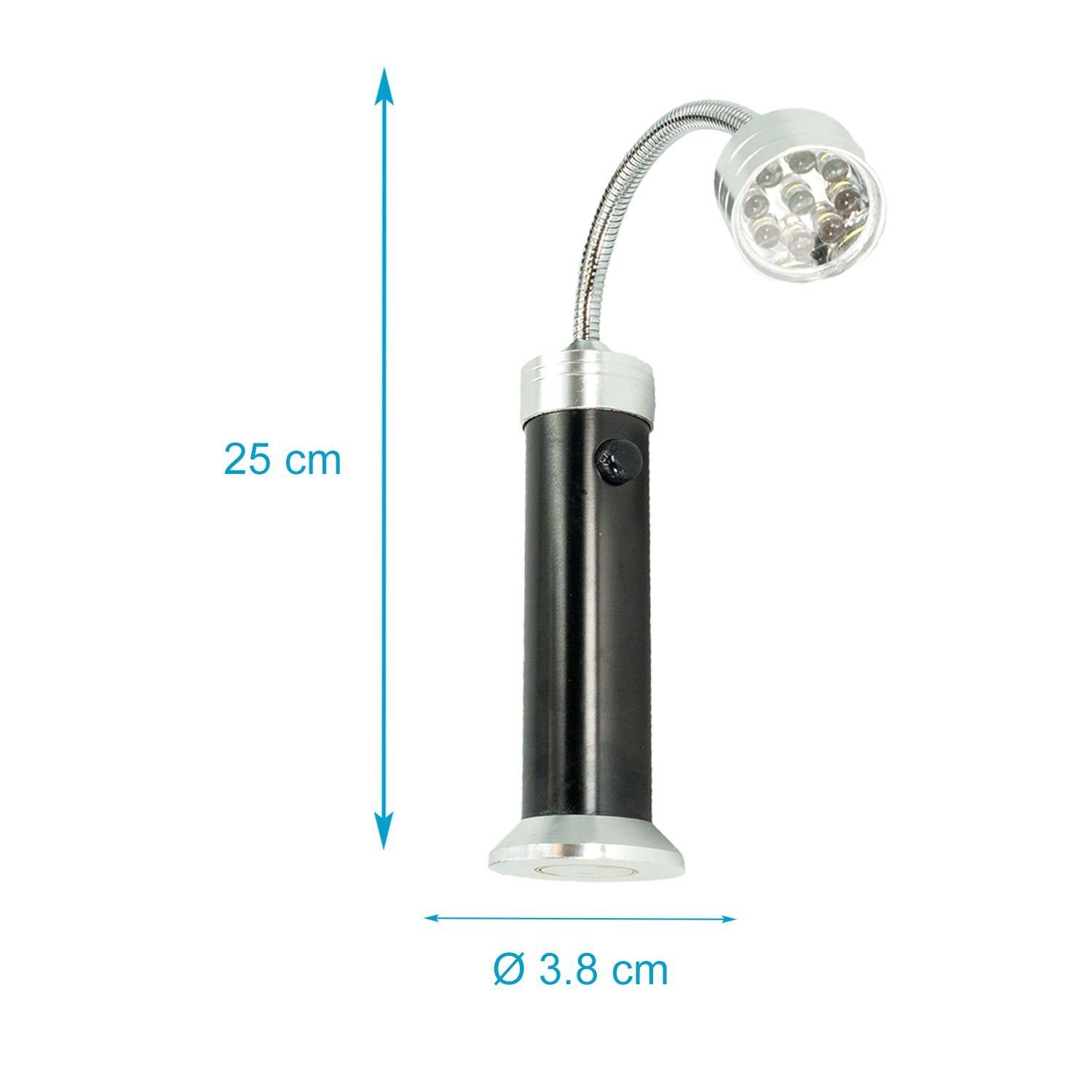 Intirilife Grilllampe, 2x Grillleuchte Magnetisch LED aus Aluminium