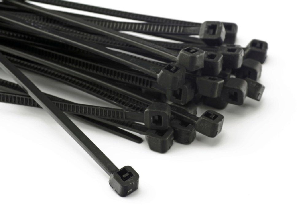 HaGa Kabelbinder 100 Stück Kabelbinder 200mm x 2,5mm schwarz (100-St)