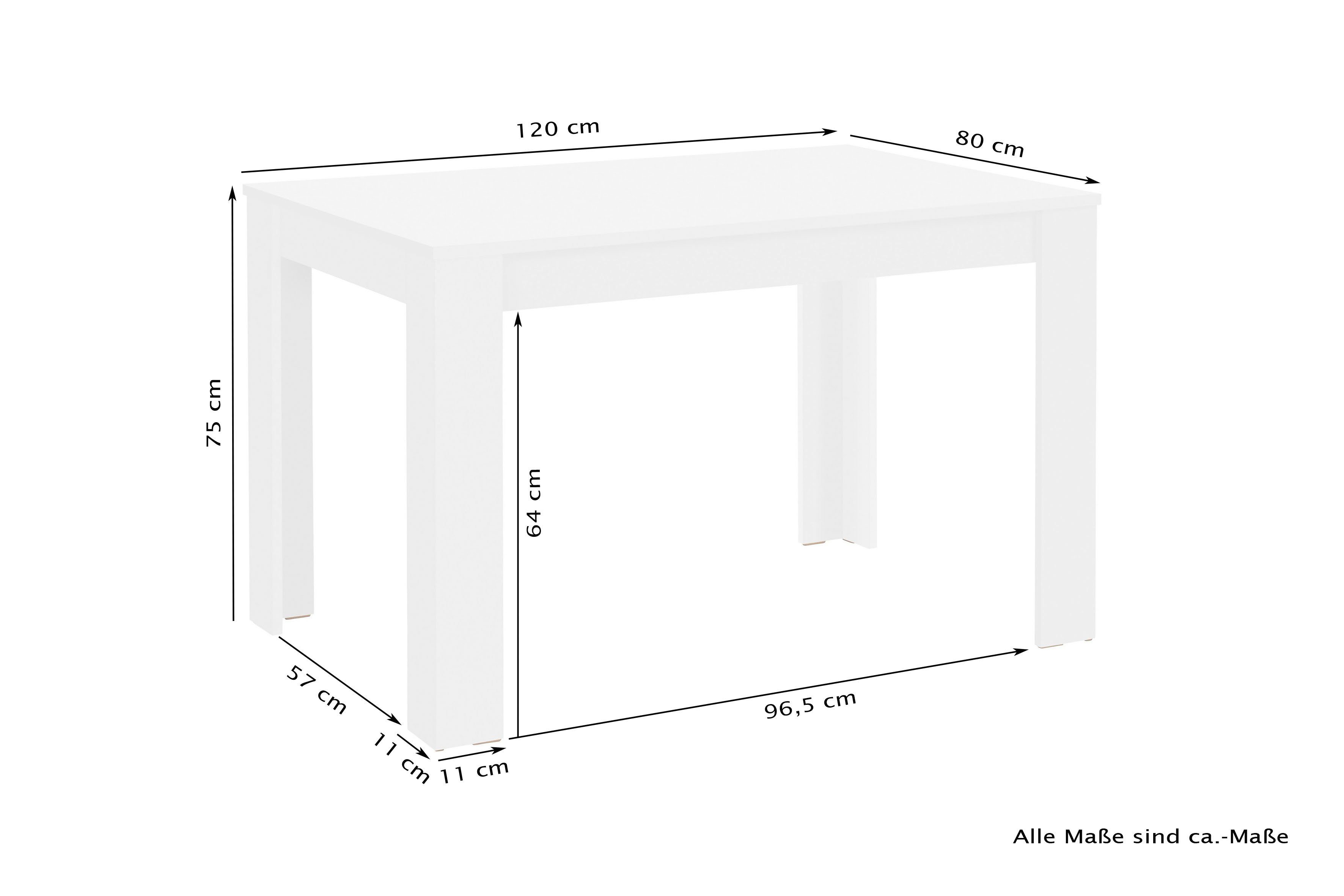 byLIVING Esstisch Nepal, Breite 80/ 90/ 120 oder 140 cm, verschiedene Ausfü günstig online kaufen