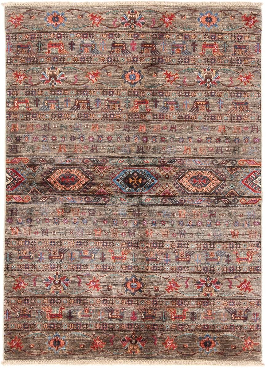 Orientteppich Arijana Shaal 123x172 Handgeknüpfter Orientteppich, Nain Trading, rechteckig, Höhe: 5 mm
