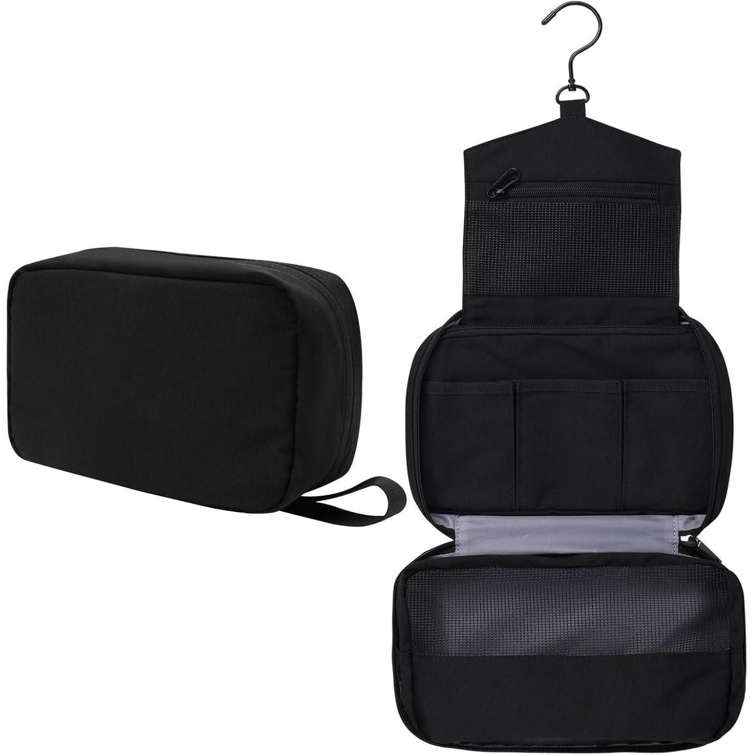 Kulturbeutel Kulturbeutel Reise Organizer Haken Damen Herren Schwarz L-28.5x10x15cm