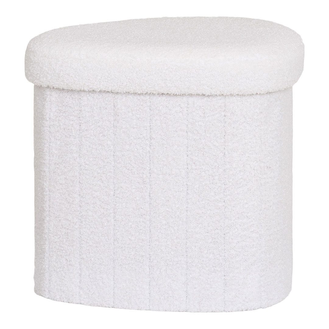 ebuy24 Pouf Medford Pouf Teddy, weiß weiß.