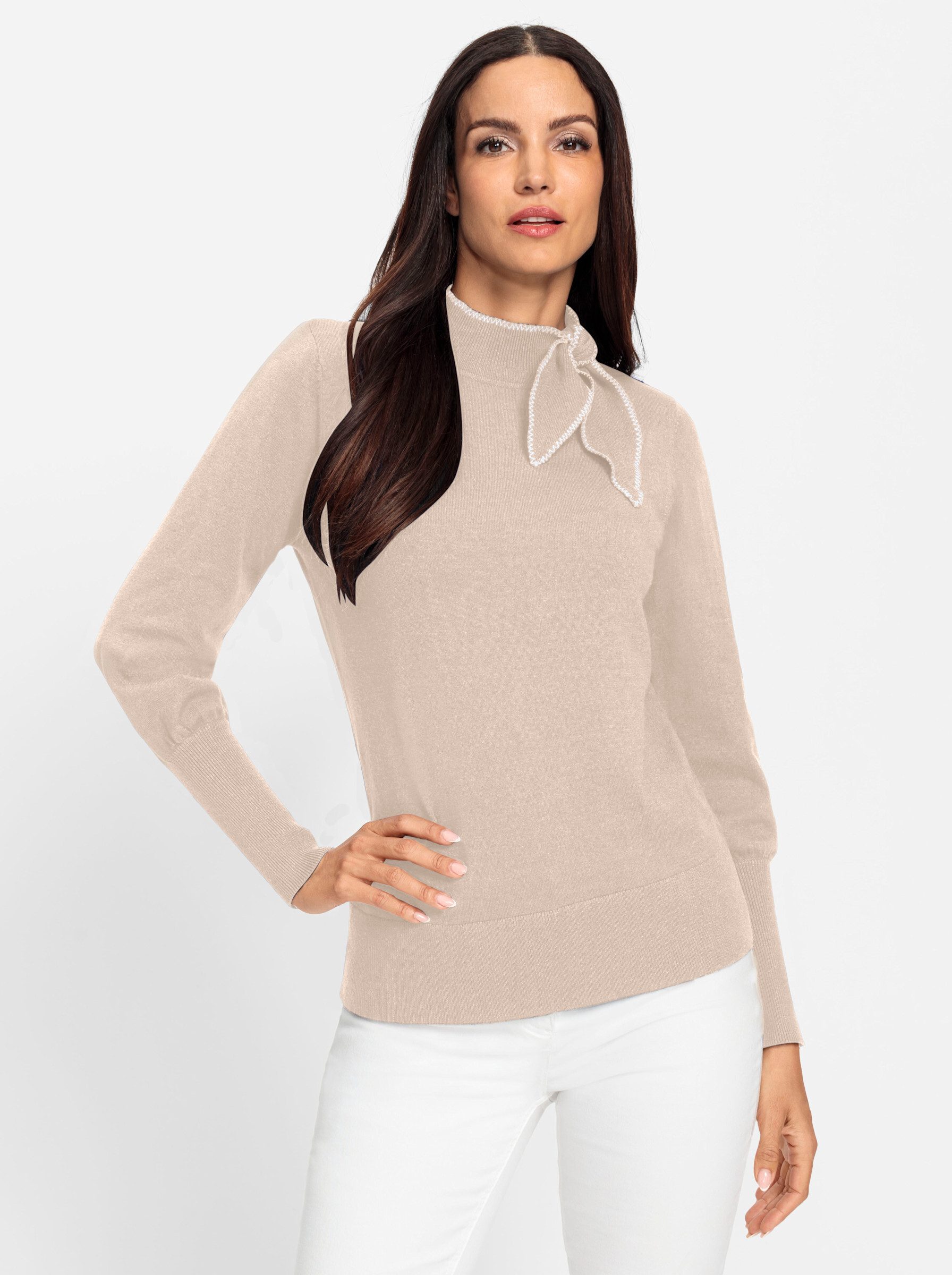 Strickpullover Pullover Langarm Feinstrick
