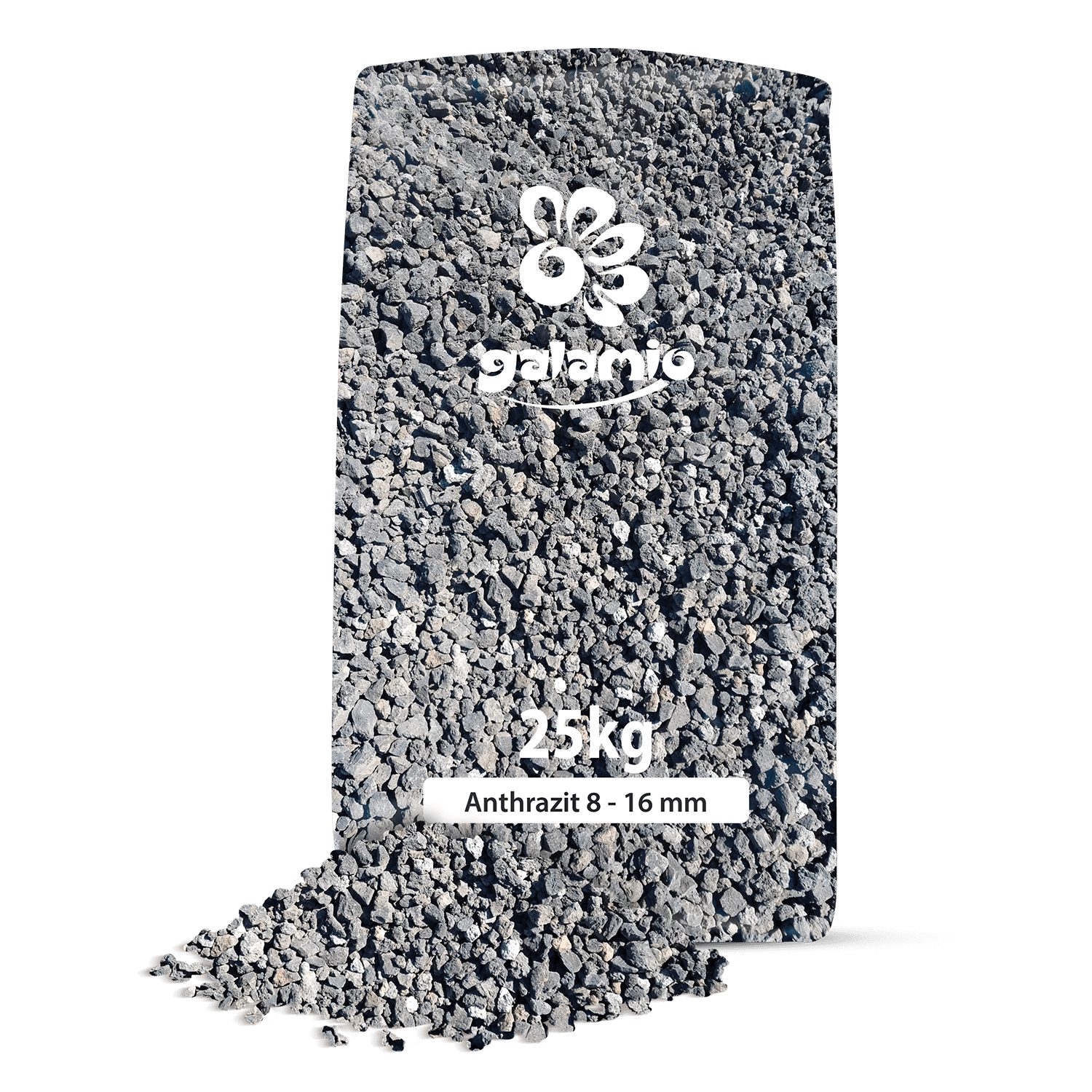GALAMIO Lavasteine Anthrazit 8 - 16 mm, (Palette, 12 St)