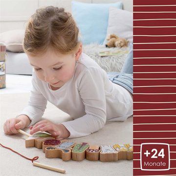 Hej Lønne Lernspielzeug Fädelspiel ab 2 Jahren, Kinder Spielzeug für Feinmotorik und Förderung der Kreativität und Koordination