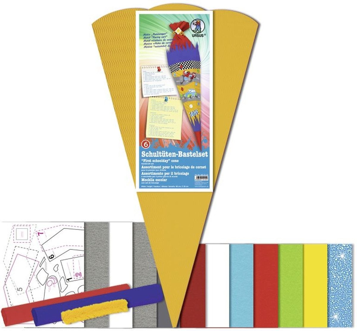 Ursus - Ludwig Bähr Schultüte Schultüten-Bastelset 68cm Rennwagen