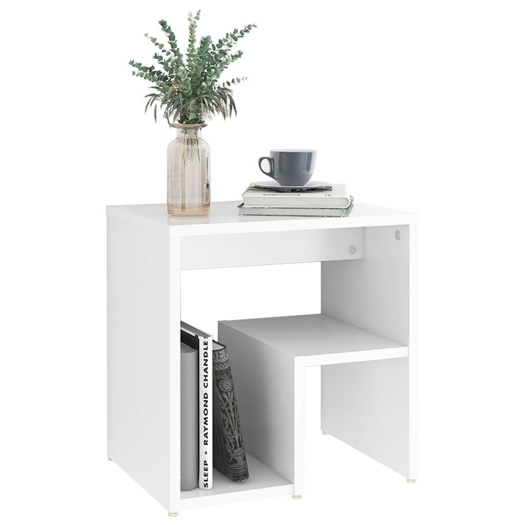 vidaXL Nachttisch Weiß | Weiß Weiß Holzwerkstoff 40x30x40 (1-St) cm Nachttisch