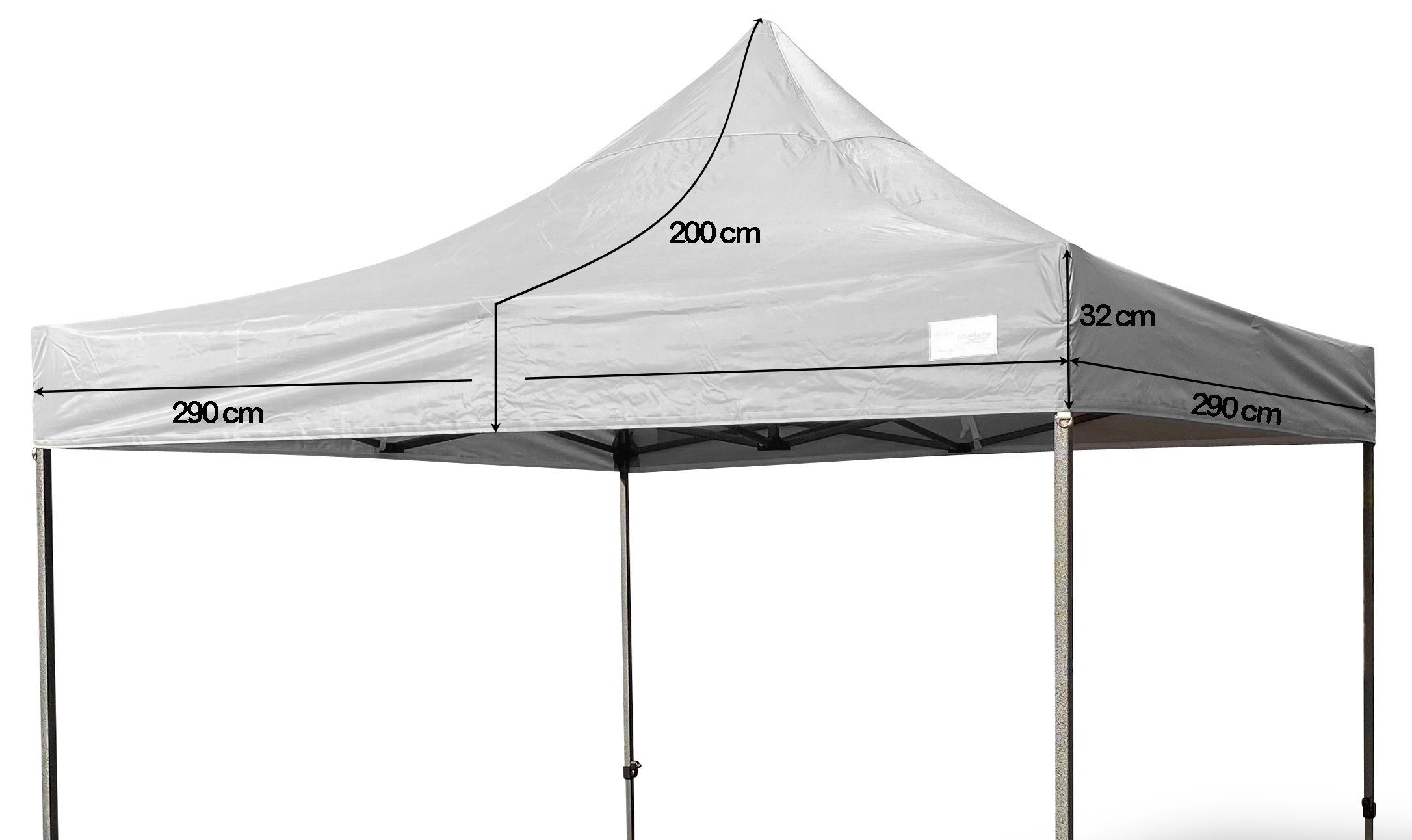 Grasekamp Pavillon Ersatzdach Faltpavillon 3x3 Meter – Bild 2 von 5