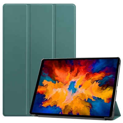 König Design Tablet-Hülle Lenovo Tab P11 Pro, Schutzhülle für Lenovo Tab P11 Pro Schutztasche Wallet Cover 360 Case Etuis Dunkelgrün