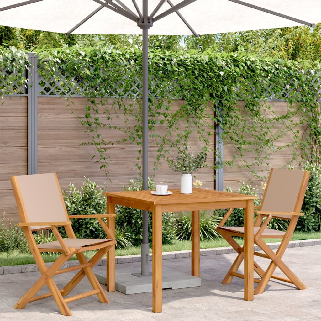 vidaXL Gartenstuhl Gartenstühle 2 Stk. Taupe günstig online kaufen