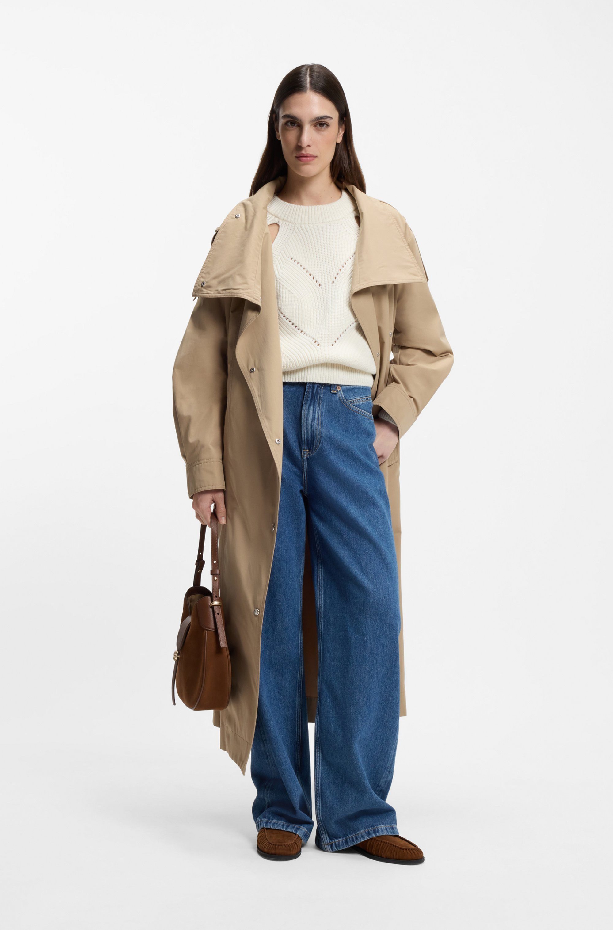 BOSS ORANGE Weite Jeans MARLENE HR 10.0 Premium Damenmode mit hohem Bund
