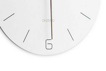 ONZENO Wanduhr THE ACQUA. 29x29x0.5 cm (handgefertigte Design-Uhr)