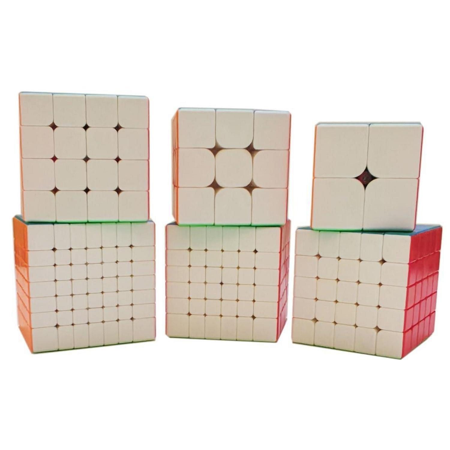 LuxusKollektion Würfelpuzzle Zauberwürfel Set 2x2-7x7 stickerless, Puzzleteile