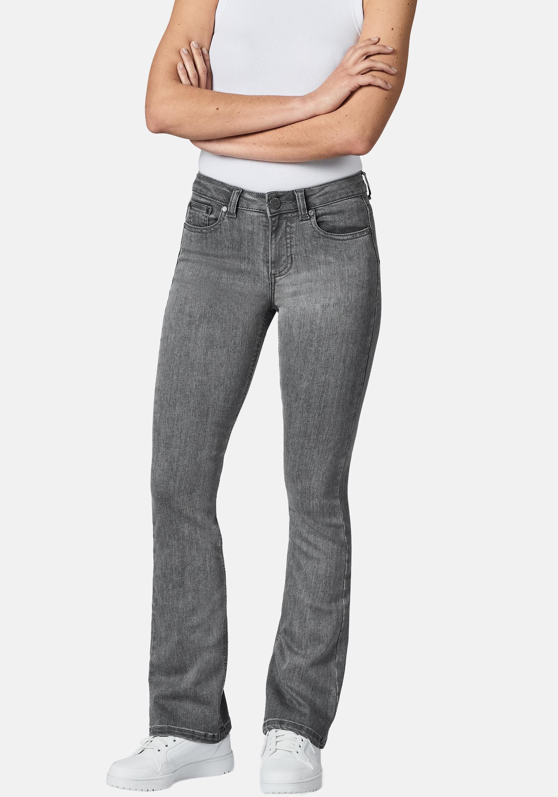 PEAK TIME 5-Pocket-Jeans Zenita Damen Bootcut Jeans mit Logoprägung