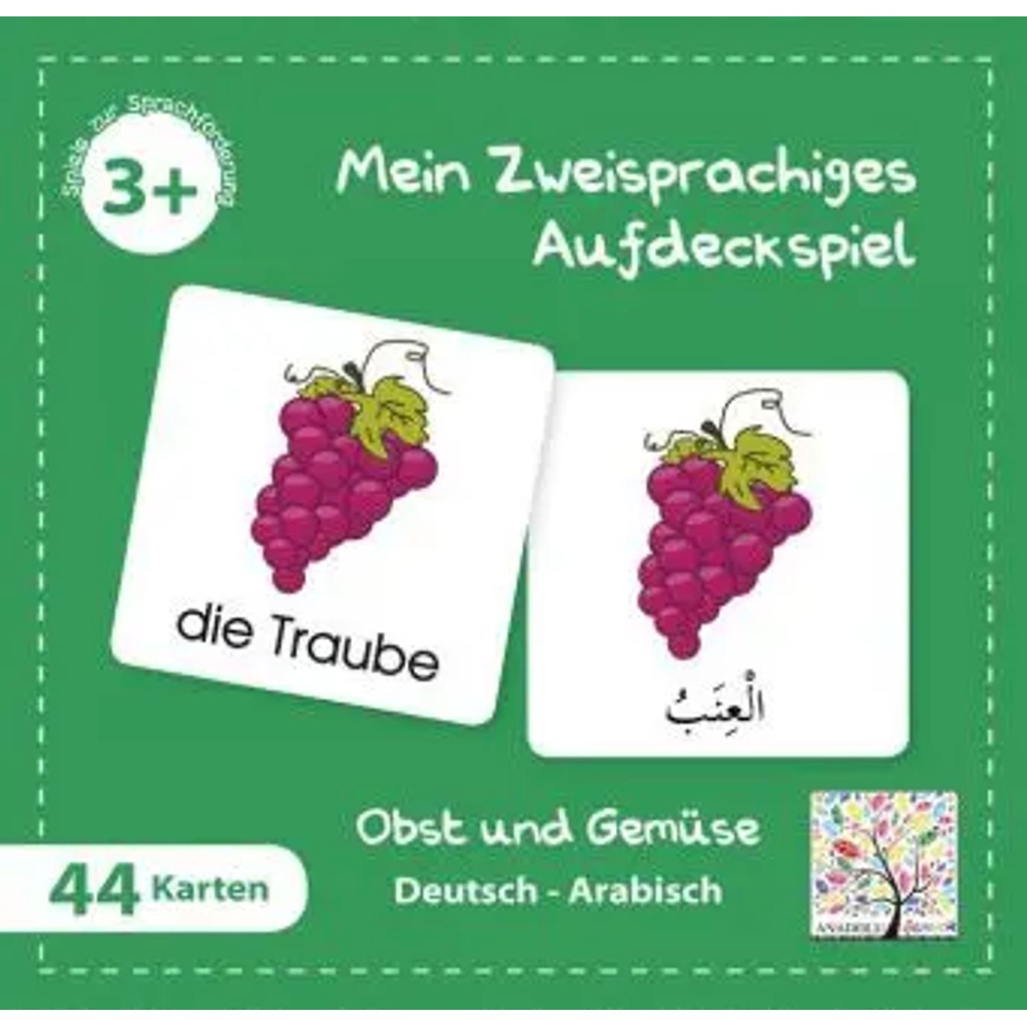Schulbuchverlag Anadolu Spiel Mein Zweisprachiges Aufdeckspiel, Obst und Gemüse, Arabisch...