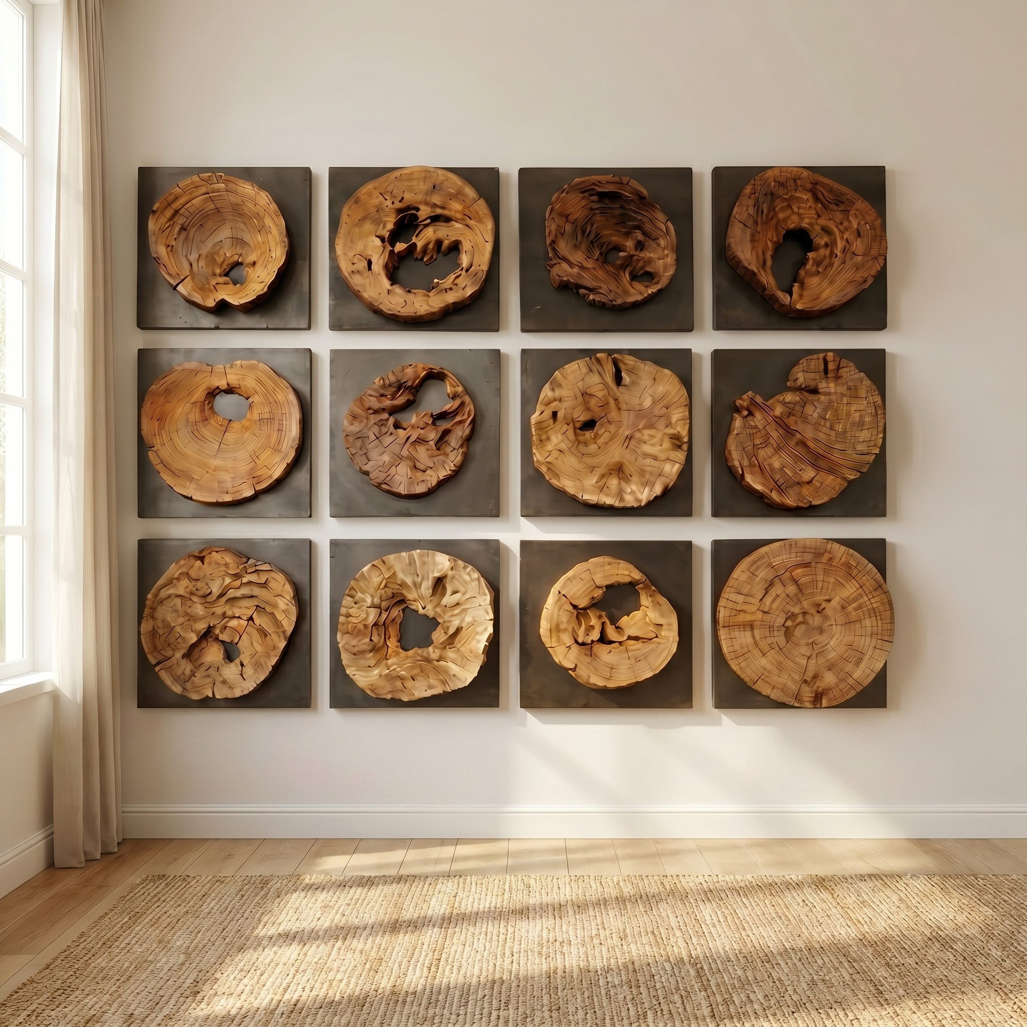 Möbel Bressmer Dekorpaneele Holz Wand Deko GENTA 40 cm x 40 cm