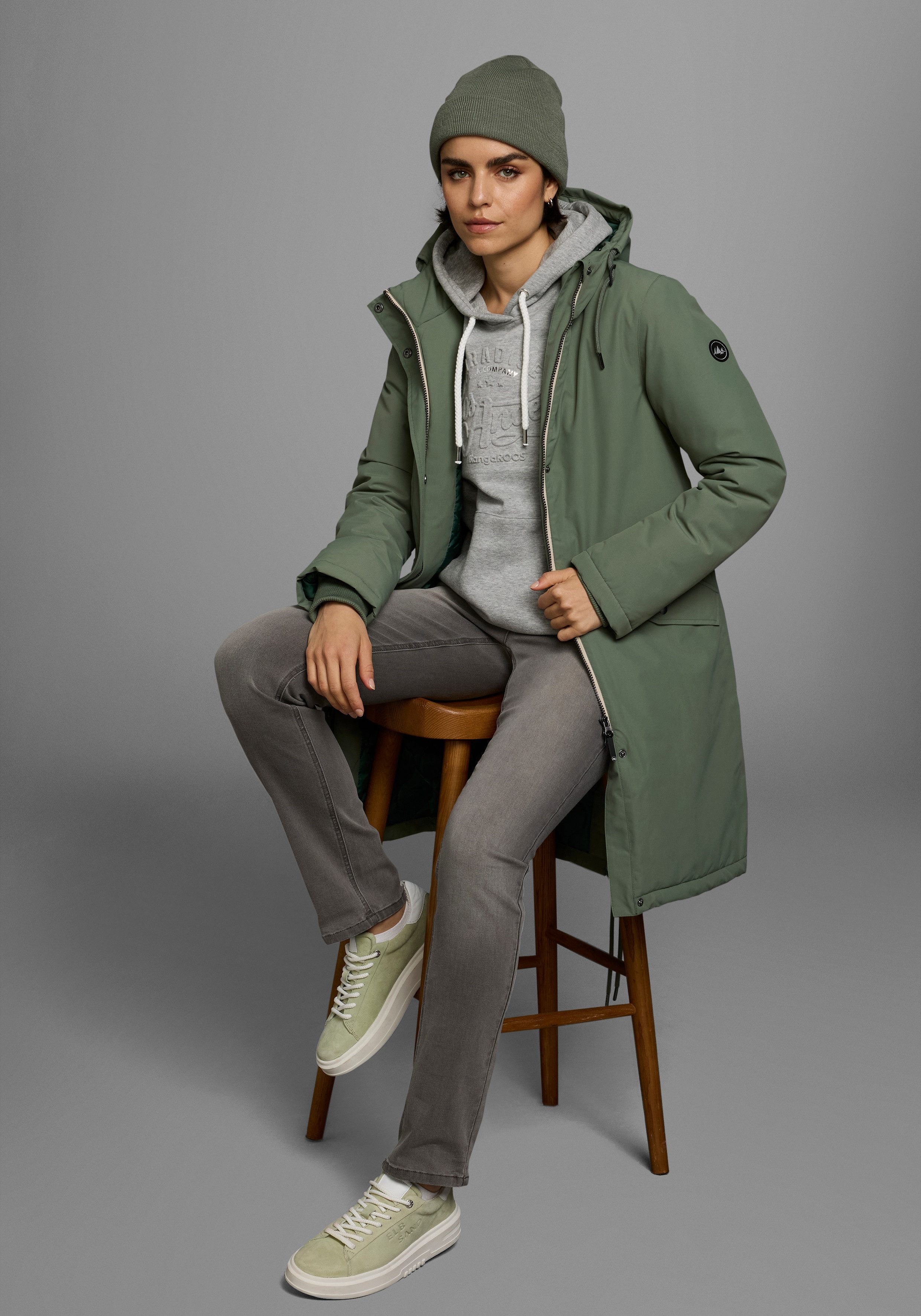 Polarino Parka Atmungsaktiv, winddicht, wasserdicht, Im Oversize Look, weite Form – Bild 3 von 5