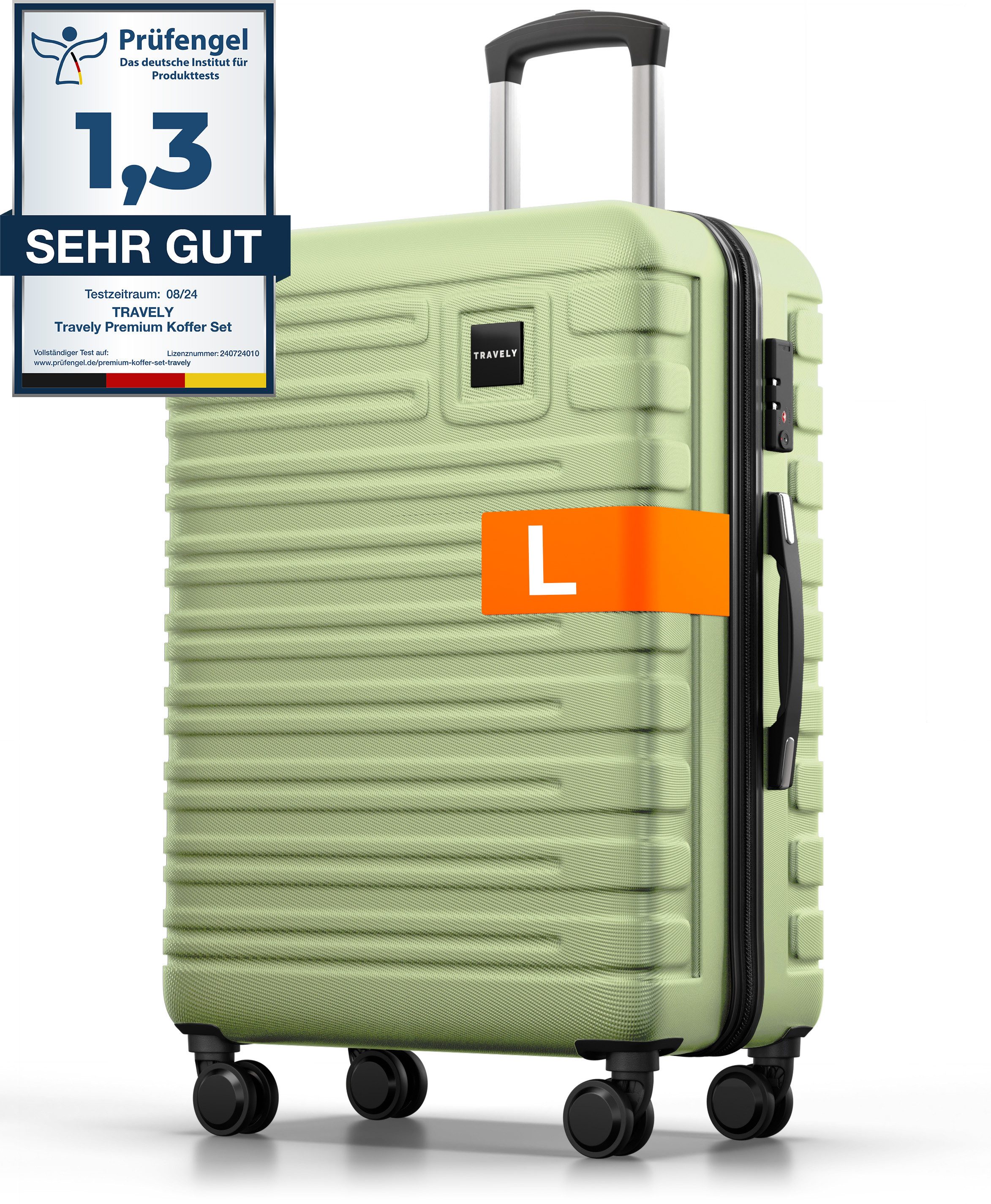 Travely Koffer Polycarbonat Koffer L 67cm - Reisekoffer, Hartschalenkoffer, günstig online kaufen