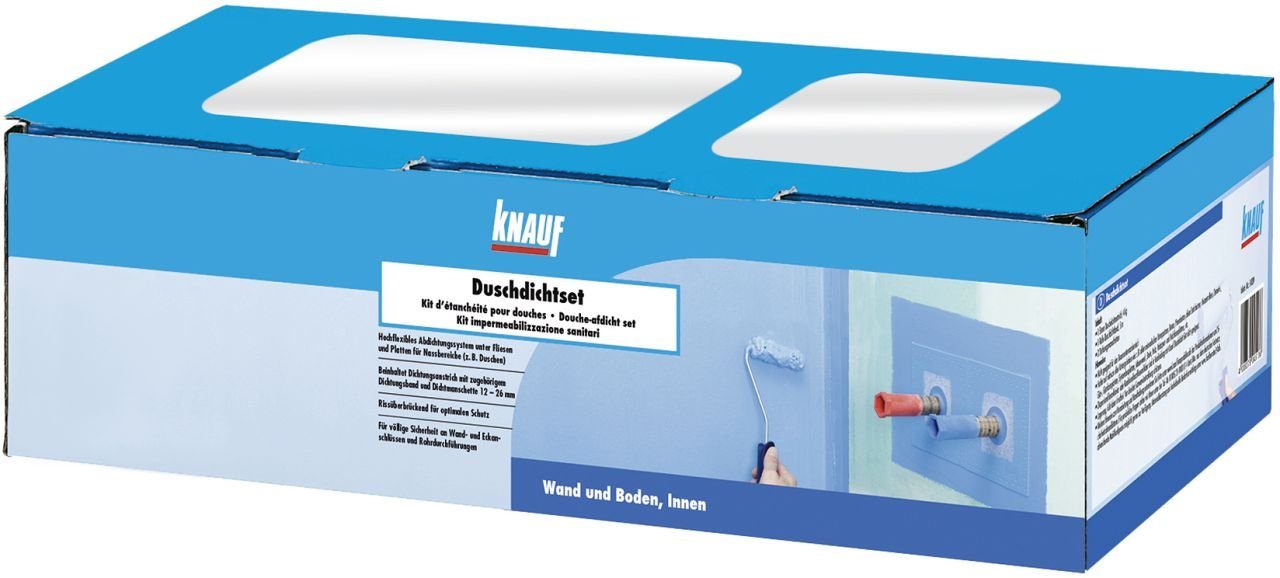 KNAUF Bodenfliese Knauf Duschdicht-Set, Silikon, Blau