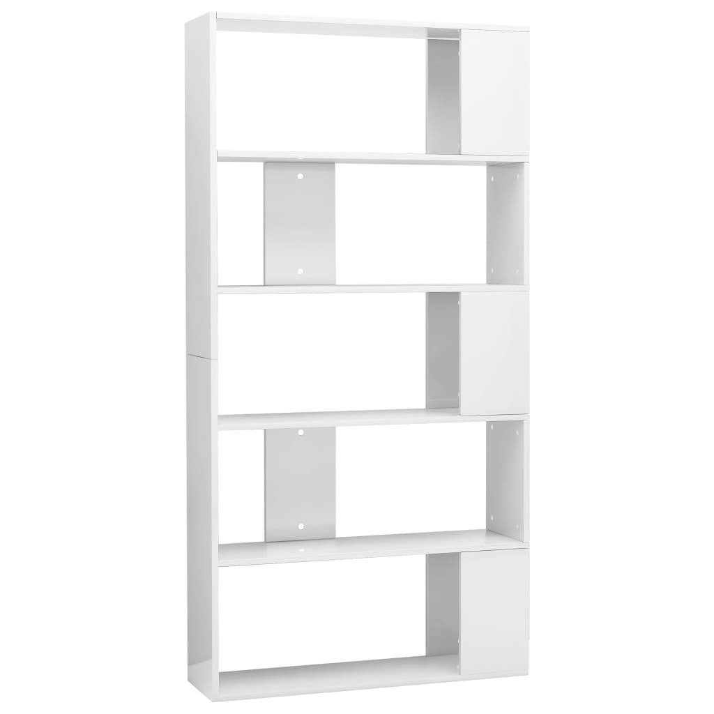 cm Bücherregal furnicato Hochglanz-Weiß Bücherregal/Raumteiler 80x24x159