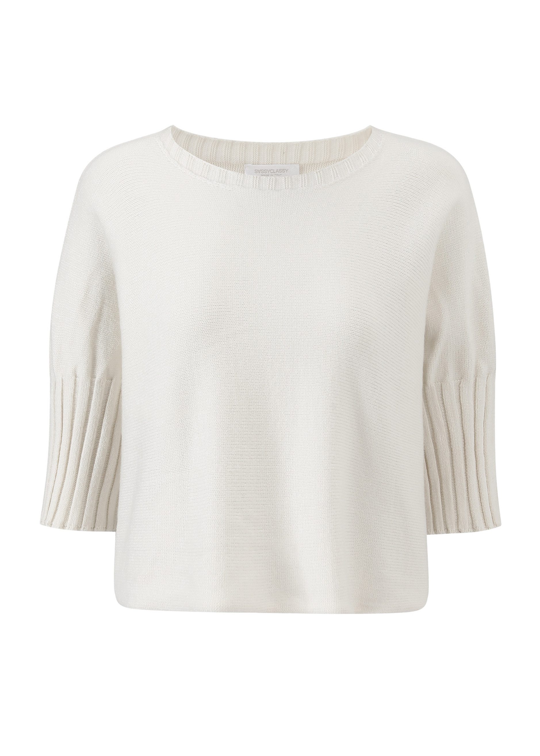 SASSYCLASSY Strickpullover Kurzarm Strickpullover Damen mit günstig online kaufen