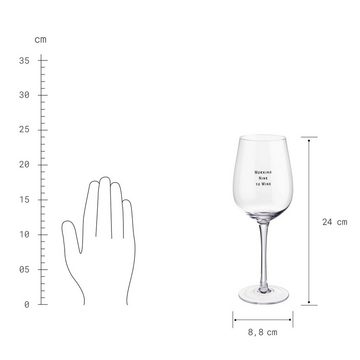 BUTLERS Weinglas HAPPY HOUR Weinglas "Working Nine to Wine" 500ml, Glas