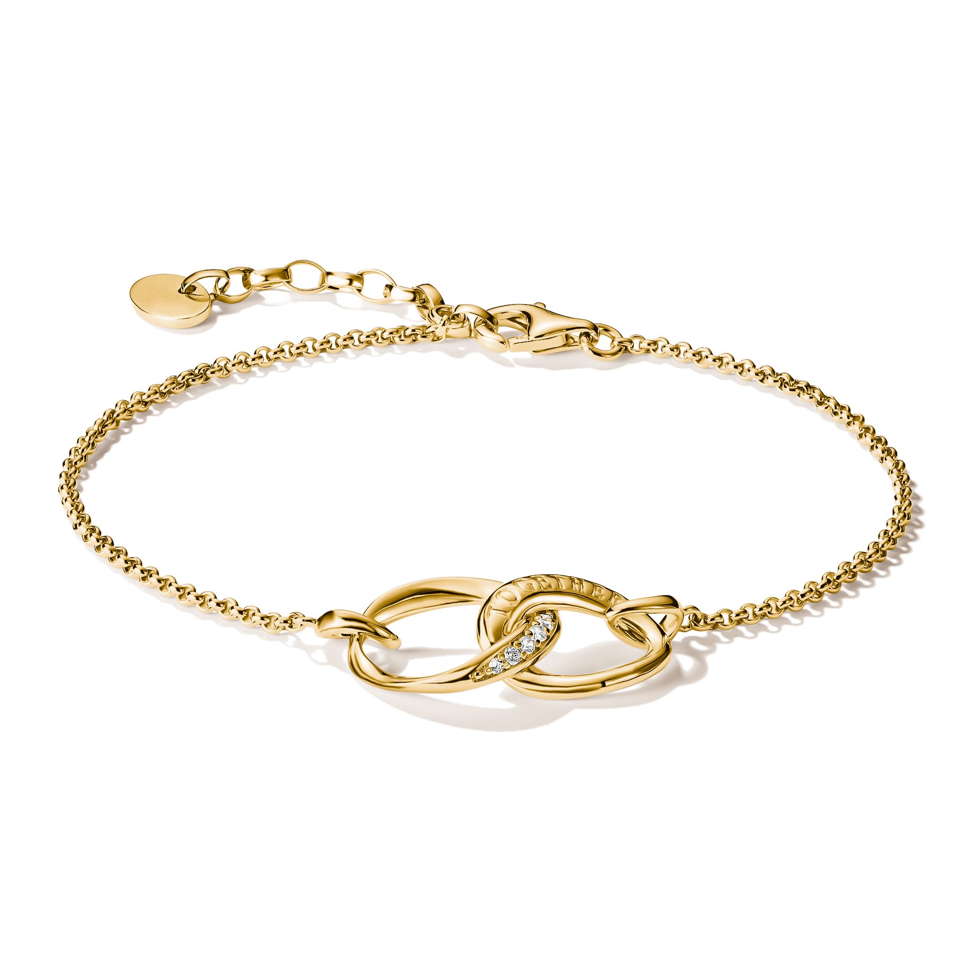 THOMAS SABO Armband Together Armband gelbgoldfarben, mit Zirkonia (synth)