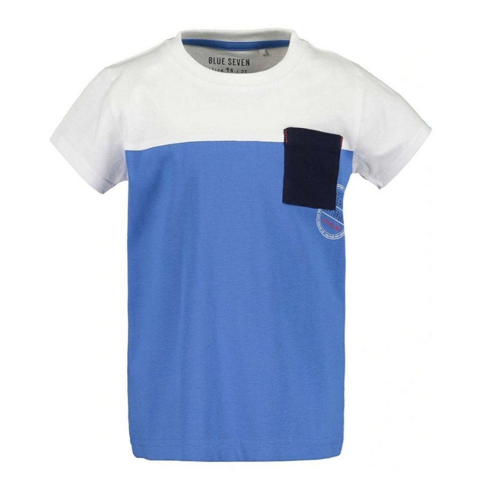 Blue Seven T-Shirt Kinder Jungen Shirt mit Brusttasche - Sommershirt aus  Baumwolle