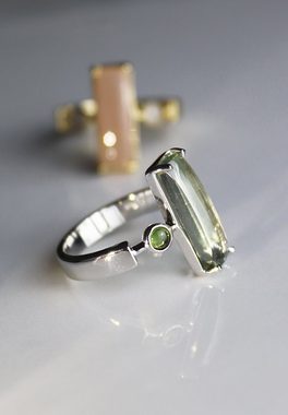 Carolin Stone Jewellery Silberring Mystical - Ring mit grünem Amethyst in Silber