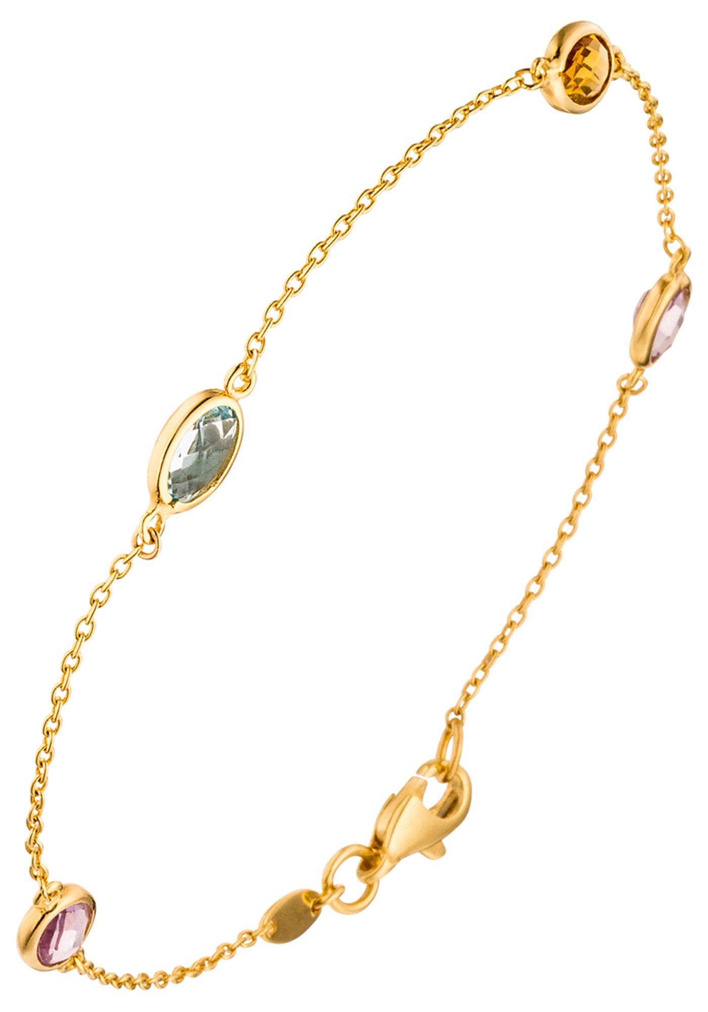 JOBO Goldarmband, 585 Gold mit Amethyst ...
