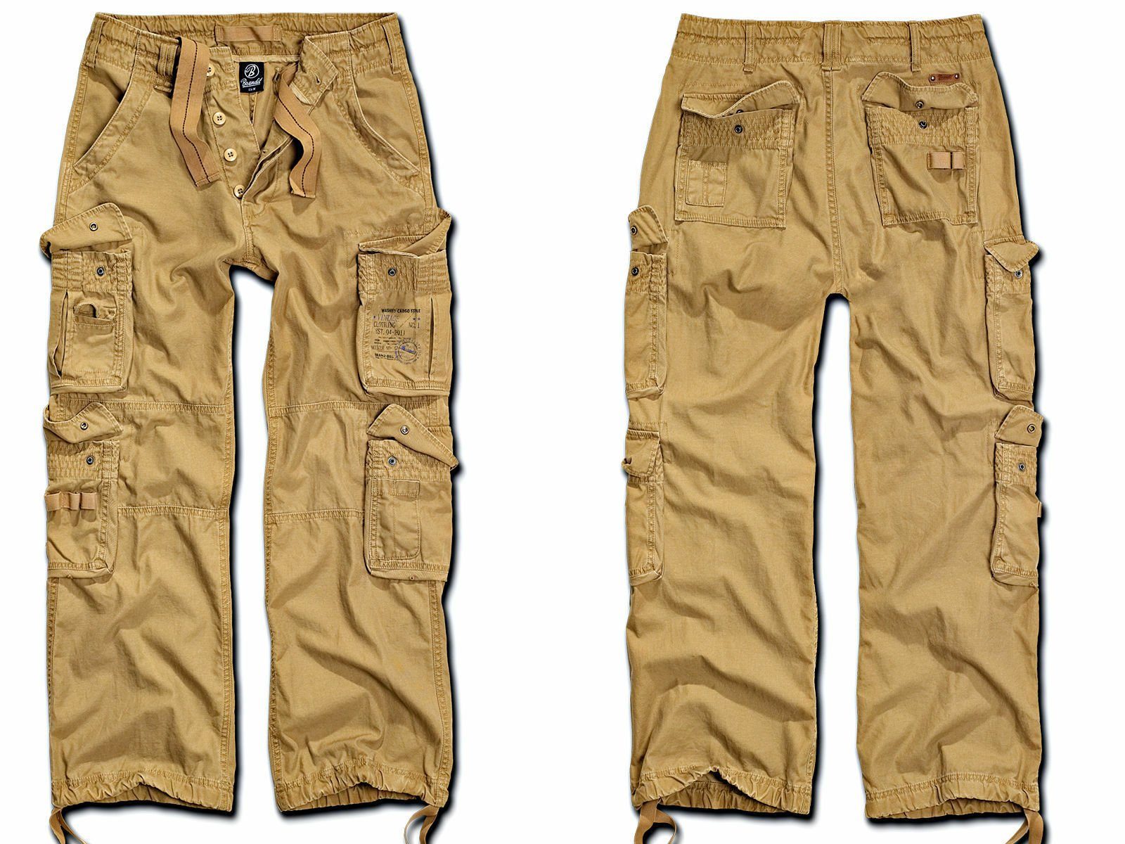 Brandit Cargohose Herren Cargo Hose Army Langhose Freizeit Hose Cargohose 100% Baumwolle