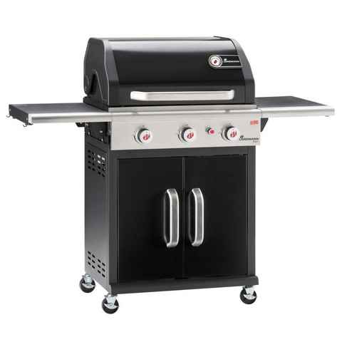 LANDMANN Gasgrill Triton PTS 3.0 schwarz 4-6 Personen, klappbare Seitentische