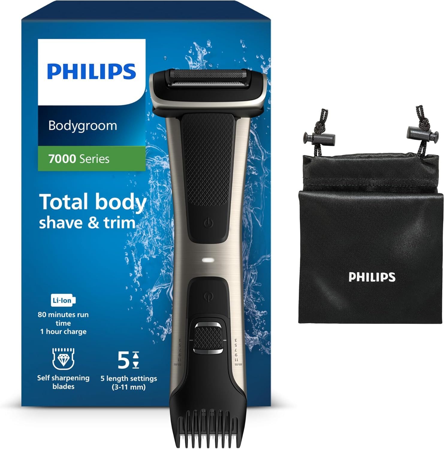 Philips Haarschneider Elektrokörperrasierer Series 7000 BG7025/15