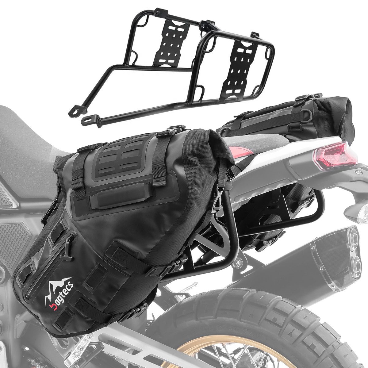Reisetasche Set Satteltaschen + Seitenträger für Yamaha Tenere 700 / Rally 19-26 #