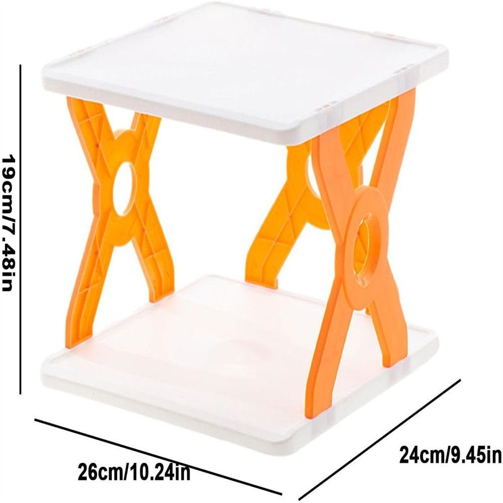 TUABUR 2-stöckiges Farbe Gewürzregal den für orange Rutenhalter Schreibtisch