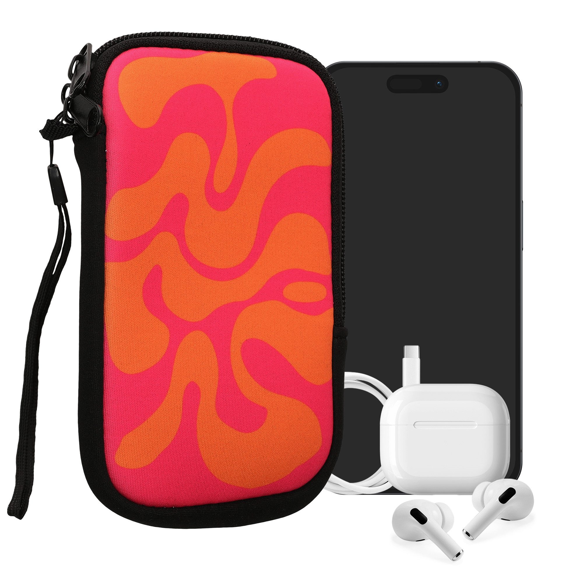 kwmobile Handytasche Handytasche für Smartphones L - 6,5" (1-tlg), Neopren Handy Tasche Hülle Cover Case Schutzhülle